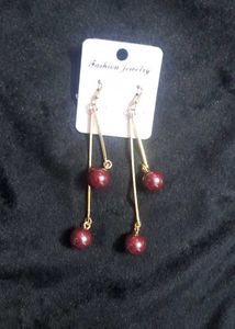 Stylish Cherry Drop Earrings.. never used