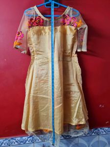 Elegant Floral Embroidered Dress