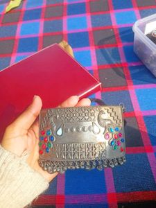 Handcrafted black polish Peacock Pendant Necklace