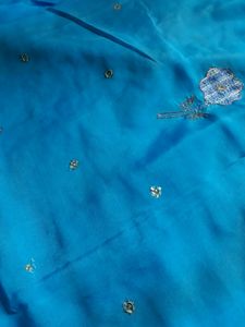 Old  Blue Saree For 1994