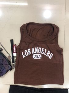 Aesthetic Ribbed Brown Tank Top