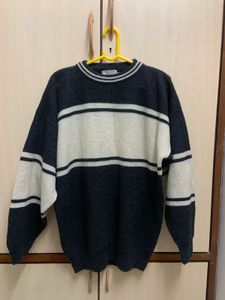 Oversized Striped Knit Sweater