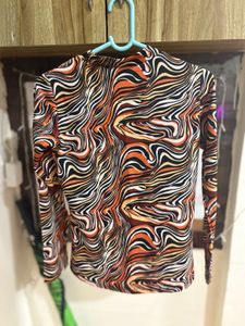 Patterned Long Sleeve Top