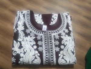 Heavy Chikankari Work Anarkali Kurta
