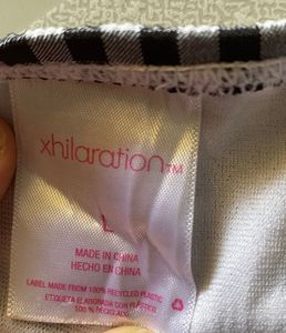 Xhilaration Black &amp; White Checked Bikini Bottom