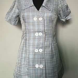 Vintage Plaid Button Down Dress