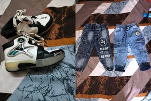 Combo Of Kids Sneakers & Jeans Bundle