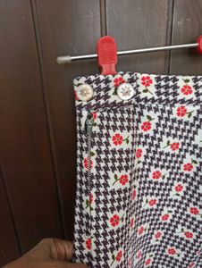 Woollen Floral Print Skirt