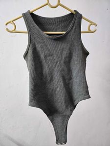 grey ribbed bodysuit