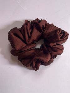 Chiffon Scrunchie Set - Brown &amp; Mauve