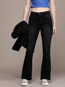 Roadster Black Flare Leg Jeans