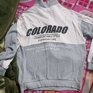 Casual Outfit: hoodie and a black v neck sweater