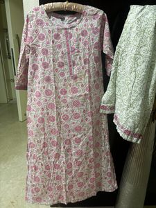 Cotton Kurta + Plazoo Set