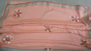 Peach Embellished Saree