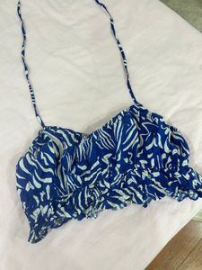 Blue Crop Top