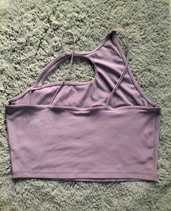 Lilac Asymmetrical Crop Top