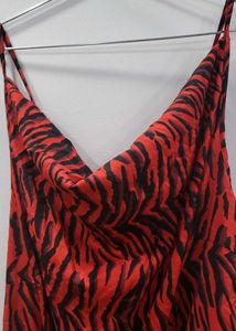 Red Zebra Print Dress