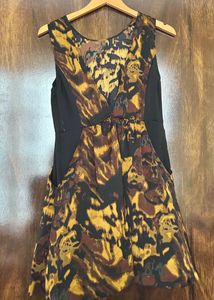 Cheetah Flowy  Backless Dress