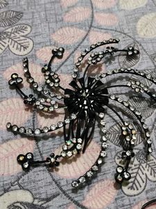 Rhinestone Flower Hair Comb