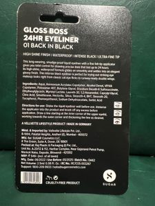 SUGAR Cosmetics Gloss Boss 24HR Eyeliner- Black