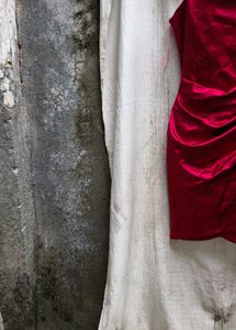 I. Red Ruched Bodycon Dress