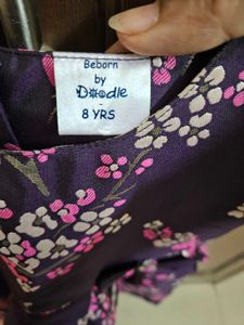 Wine Colored Party Frock (8 Yrs)