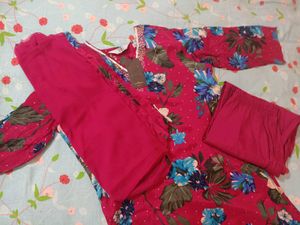 Full Suit Kurta Set With Dupatta And Pant
