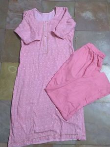 Baby Pink Kurti Set