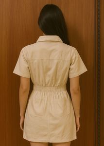 Beige Shirt Dress