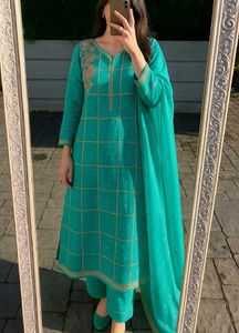 Party Wear  Heavy Kurta Pant Dupatta 3pc Set