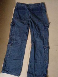 Denim Cargo Pants