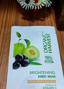 ORGANIC HARVEST BRIGHTENING SHEET MASK ❤🎉
