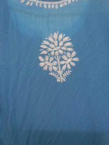 Blue Chikankari Kurta