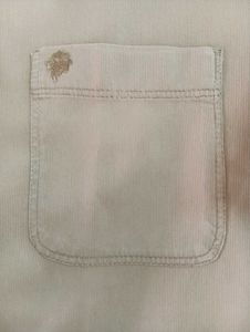 MEN&#39;S BEIGE SHORT SLEEVE SHIRT