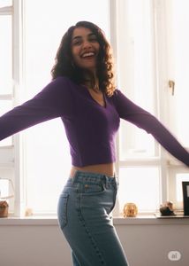 Branded Purple Long Sleeve Top