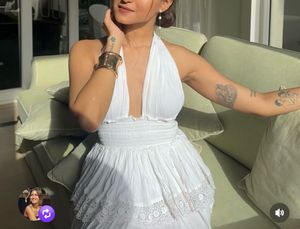 Halter Tie Up White Dress