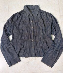 Y2K grunge denim  top🕸️🕷️