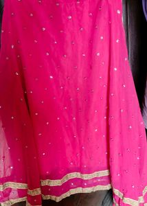 pink lehgah choli with dupatta