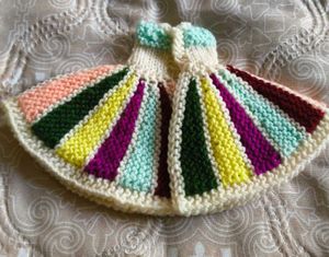 Knitted Rainbow Cape