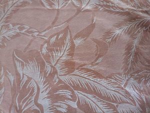 Mauve Leaf Patterned Open Front Jacket