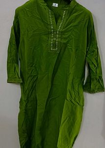 Green Embroided Kurti