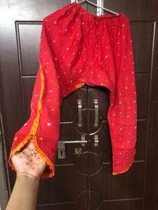 Red Embroidered Kurti