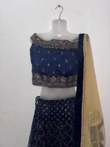 Elegant Navy Blue Lehenga Choli Set