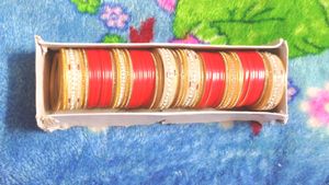 Red &amp; Gold Bridal Chura Set