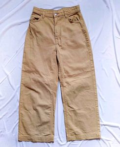 Khaki Wide Leg Pants