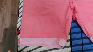Pink Denim Shorts