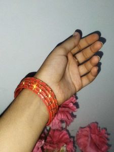 Red &amp; Gold Bangle Set