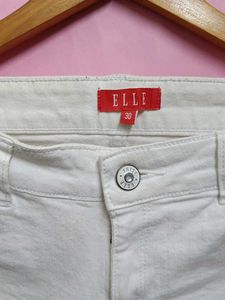 Elle White Denim Shorts - Size 30