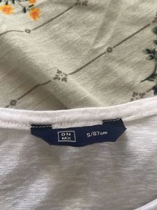 DNMX White Floral Print Top