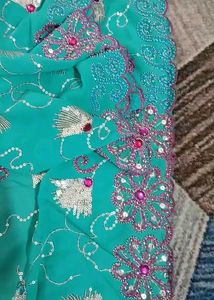 Heavy Embroidery Work Saree